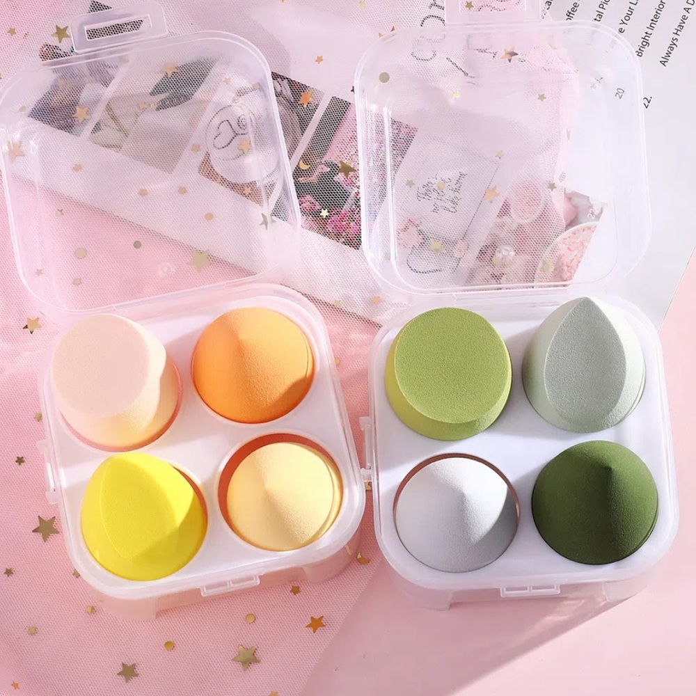 4 Pcs Beauty Makeup Sponge Eggs In Box Flawless For Creams, Powders & Liquids - Picture 2 of 11